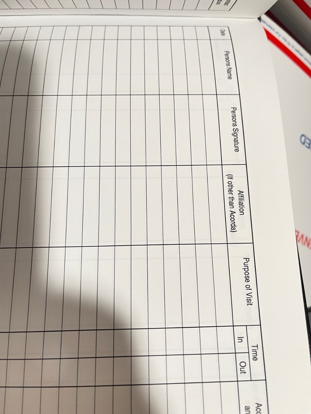 GXP ROOM LOG IN, VISITOR LOG NOTEBOOK/RECORD Previous company 144 pages(K17