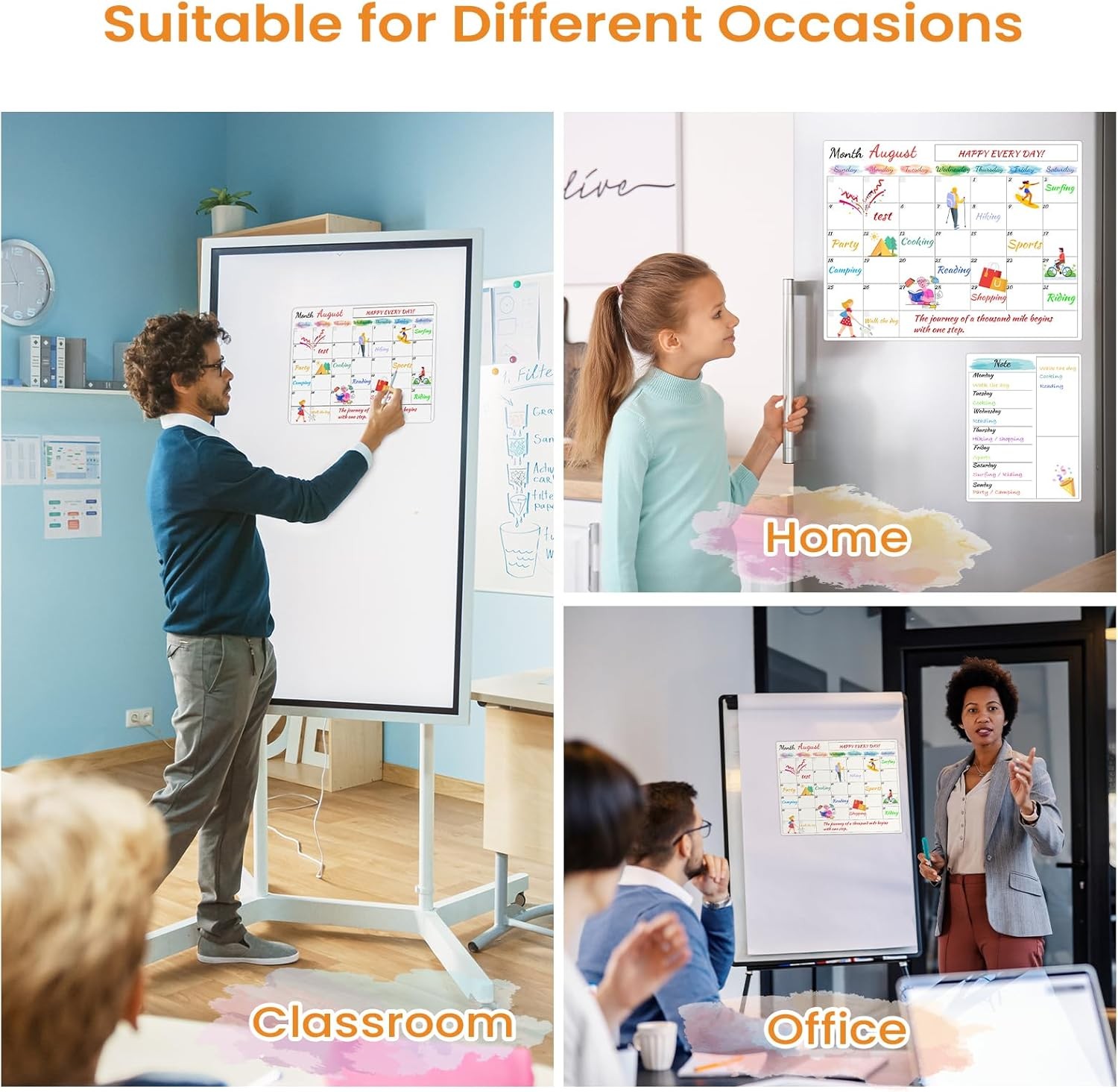 Dry Erase Magnetic Monthly Calendar Whiteboard With Weekly Planner For Fridge