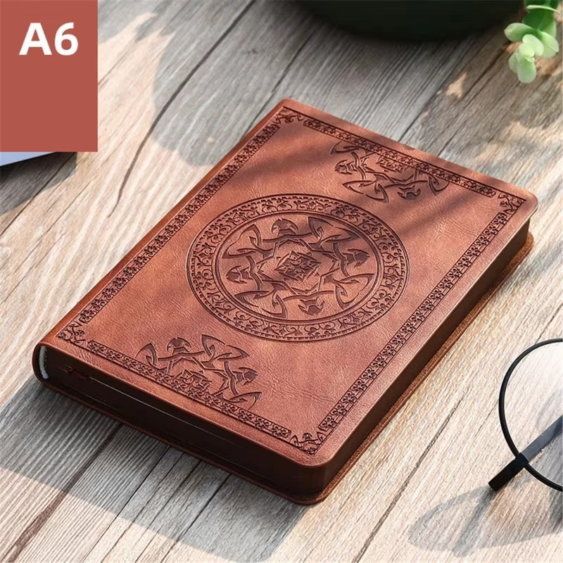 2025 New Portable Vintage Leather Notebook Journal Stationery Travel Diary Gift