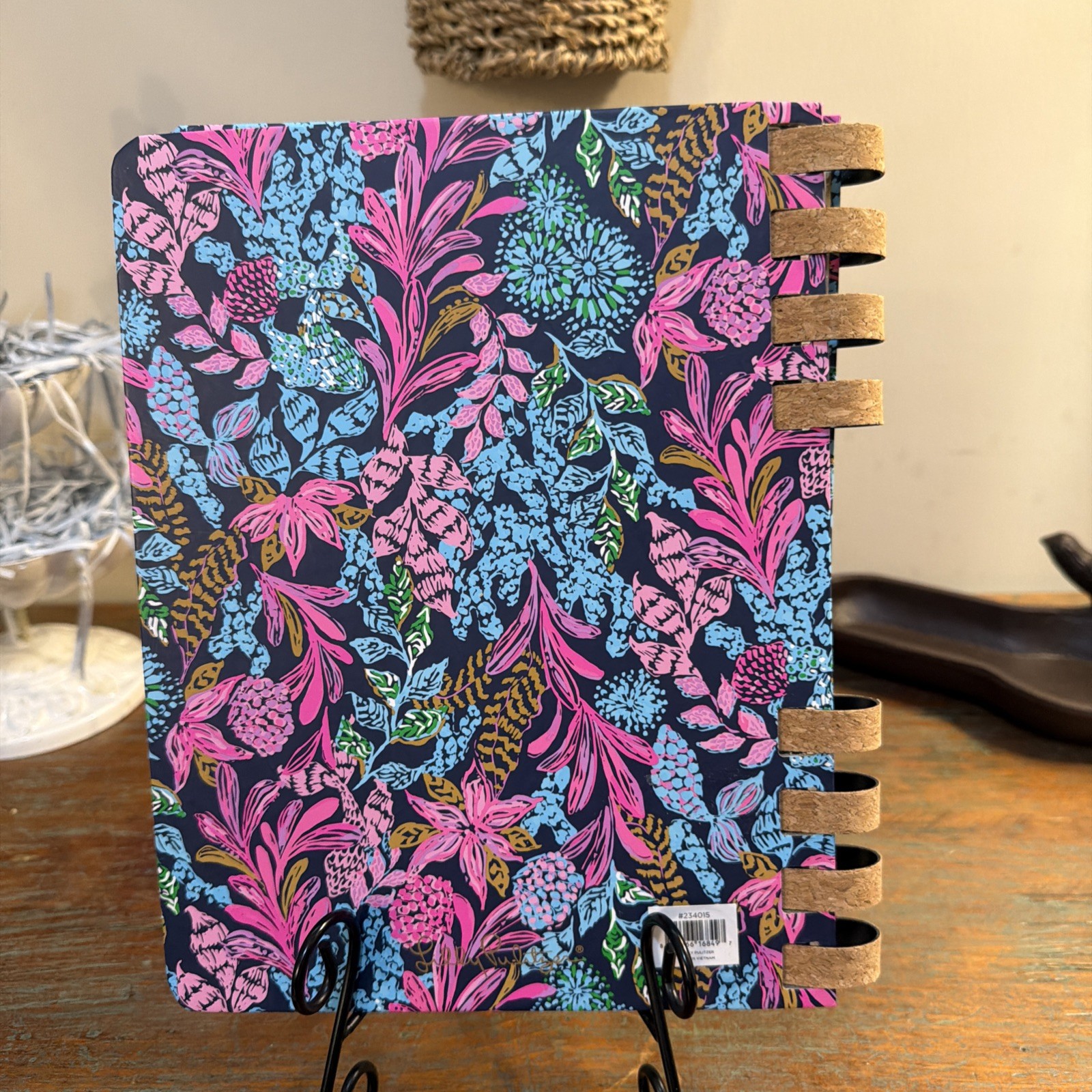 Lily Pulitzer Luxe Spiral Notebook In Calypso Coast, Cork Binding. New.