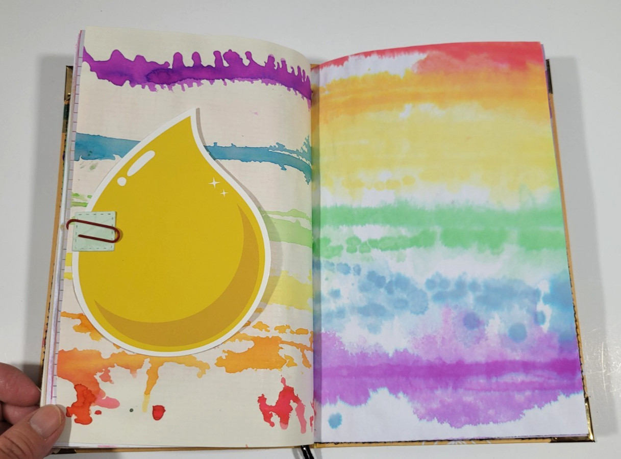 Handmade Junk Journal ‘Rainbow Dyed’ ~orange cover