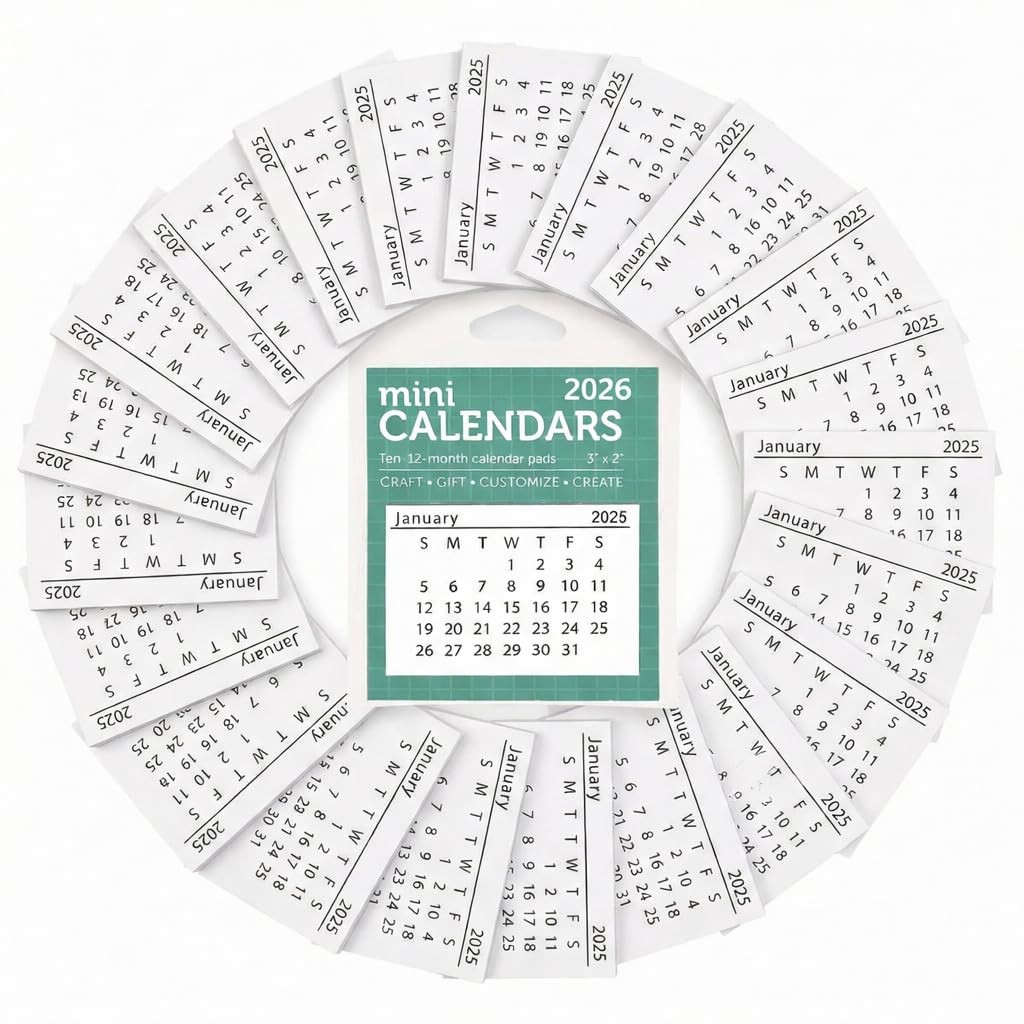 Paper Accents Mini Tear Off Calendar Pads 2026, 3 x 2 3″W x 2″H,