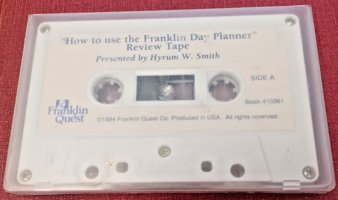 VTG Franklin Covey How to use Franklin Day Planner Rev. 1994 Audio Cassette Tape