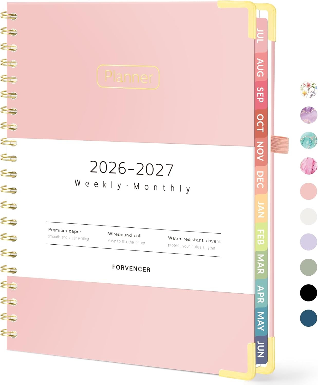 Academic Planner 2026-2027 Weekly Monthly Hardcover 8.5″ x 11″ Pink