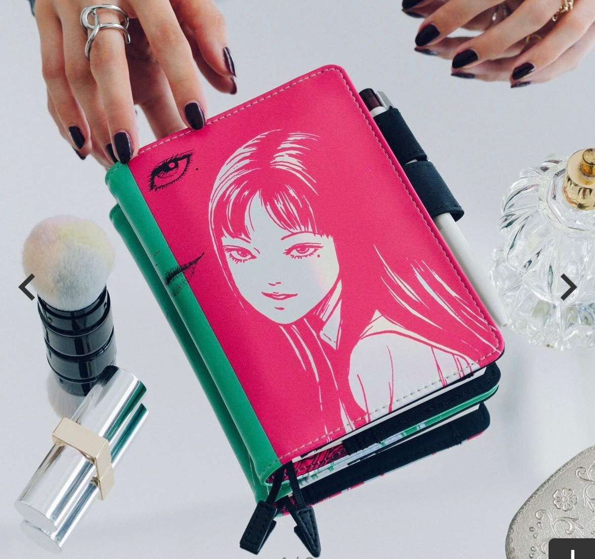 Junji Ito Tomie Hobonichi Techo Cover Set A6 Smirk & A5 Memory Rare Japan