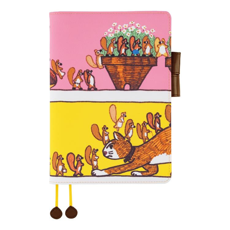 Hobonichi Techo 100%ORANGE Squirrel Theme 2026 A5 Cousin Planner Cover Japan NEW