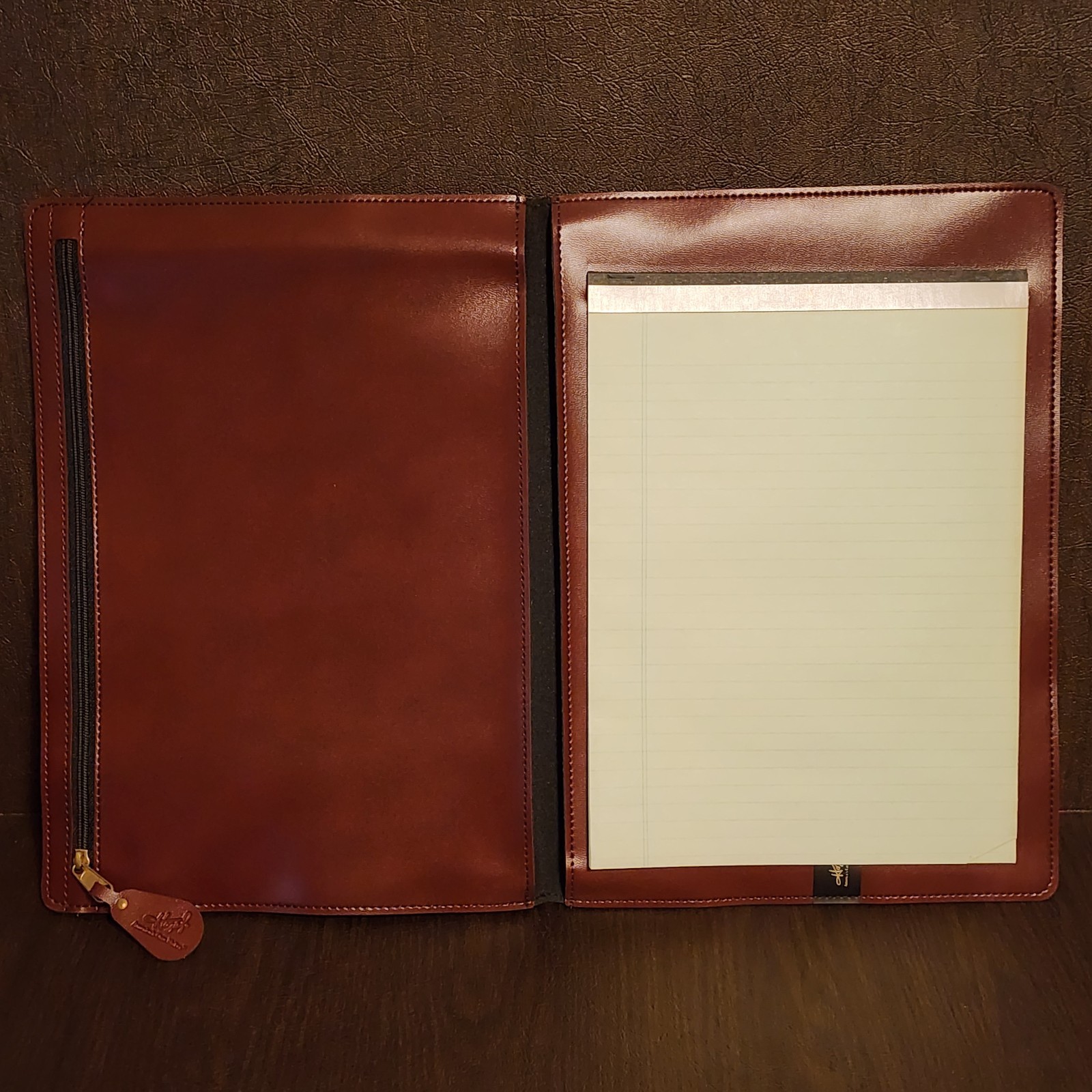 Vintage Hazel USA 14″ X 10″ Leather Document Portfolio Notepad Padfolio Folder