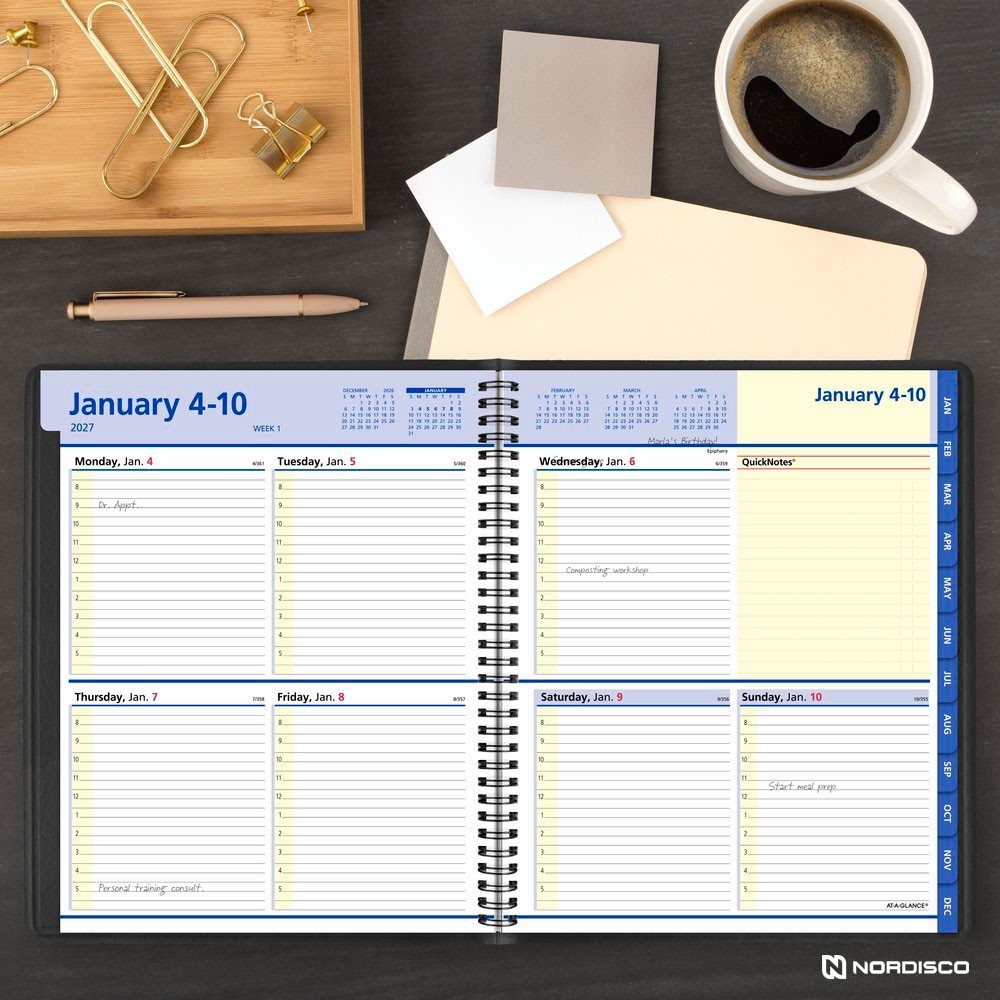 2026 At-A-Glance QuickNotes 76-01-05 Weekly Monthly Appointment Book 8 x 10″