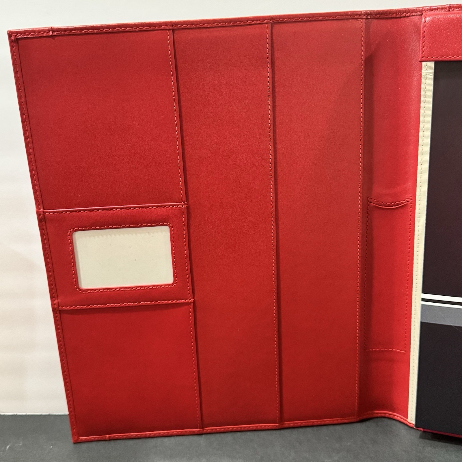 Levenger Red Leather Tyler Folio Executive Portfolio 12.5×10” NWOB Retail $170