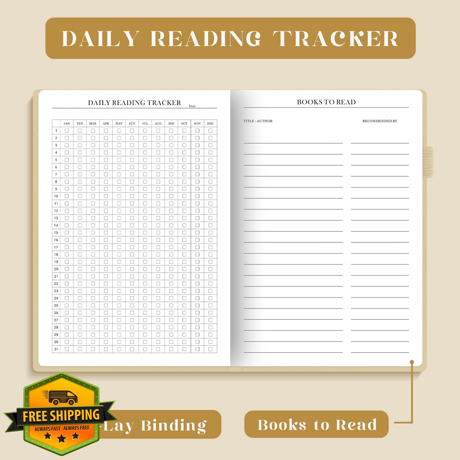 SIMVIA Reading Journal Beige