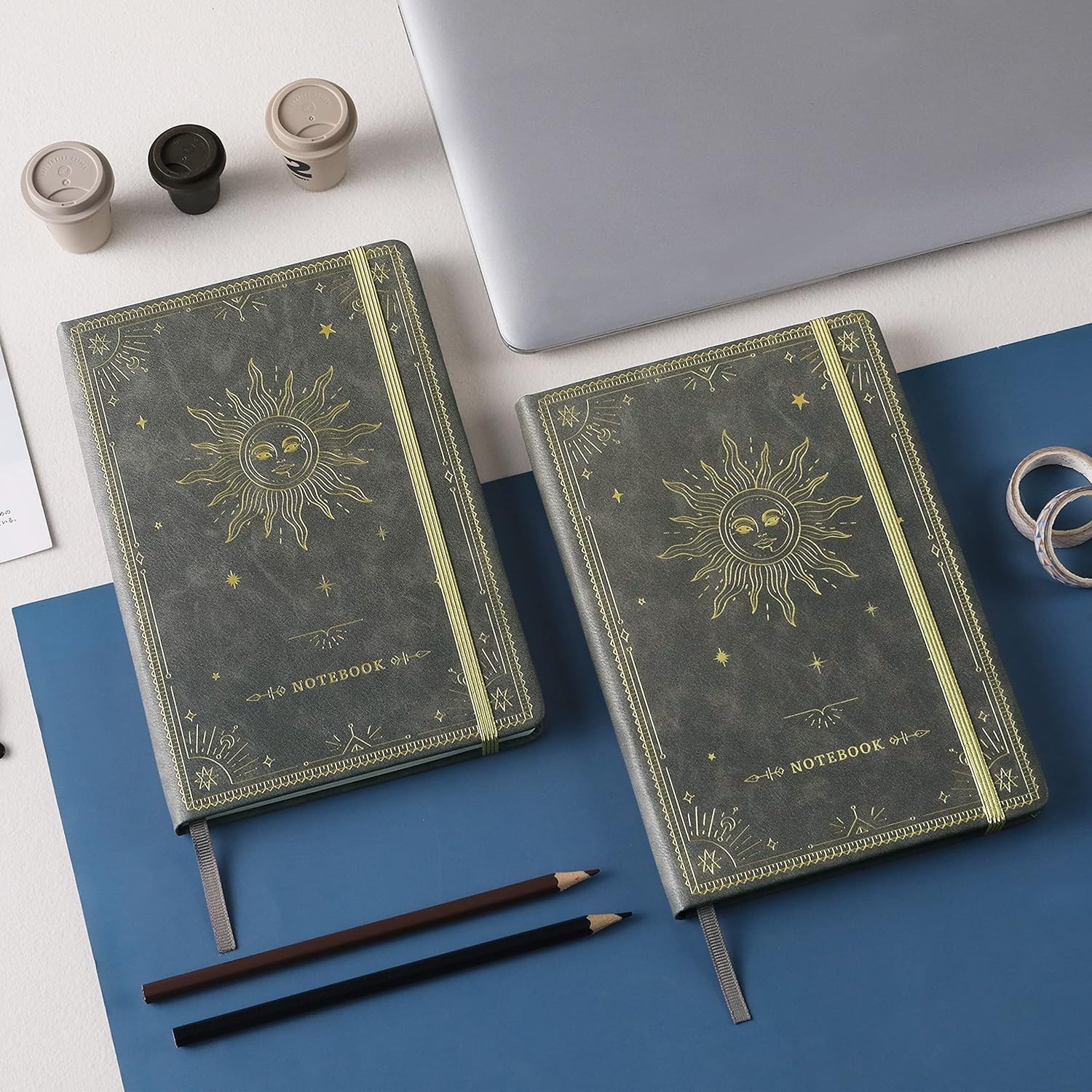 Large Ruled Writing Notebook with Thick Paper – Classic Dark Gray, 5.8”x8.4”