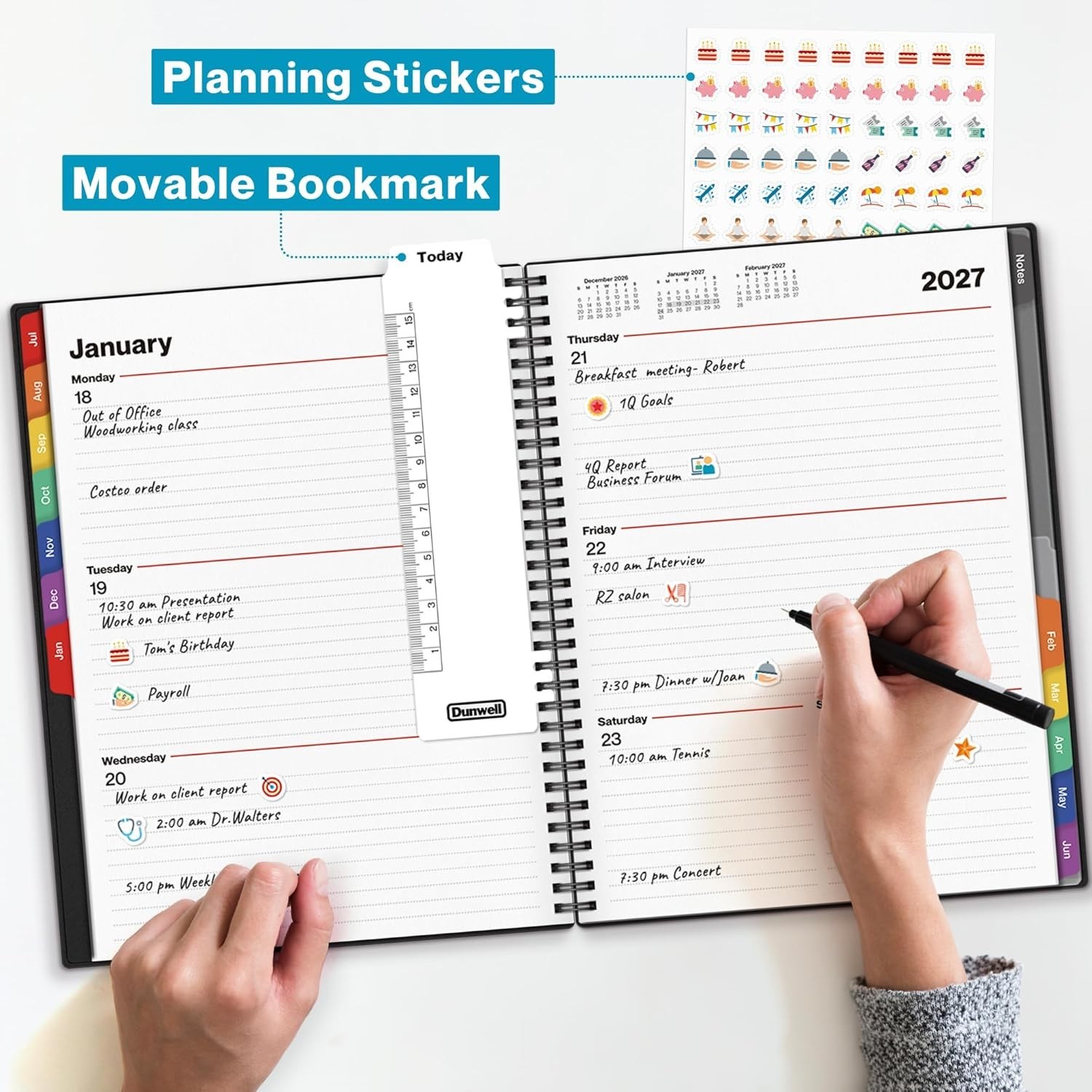 Planner 2026-2027 8.5×11, July 2026 to June 2027, Weekly and Monthly Academic…
