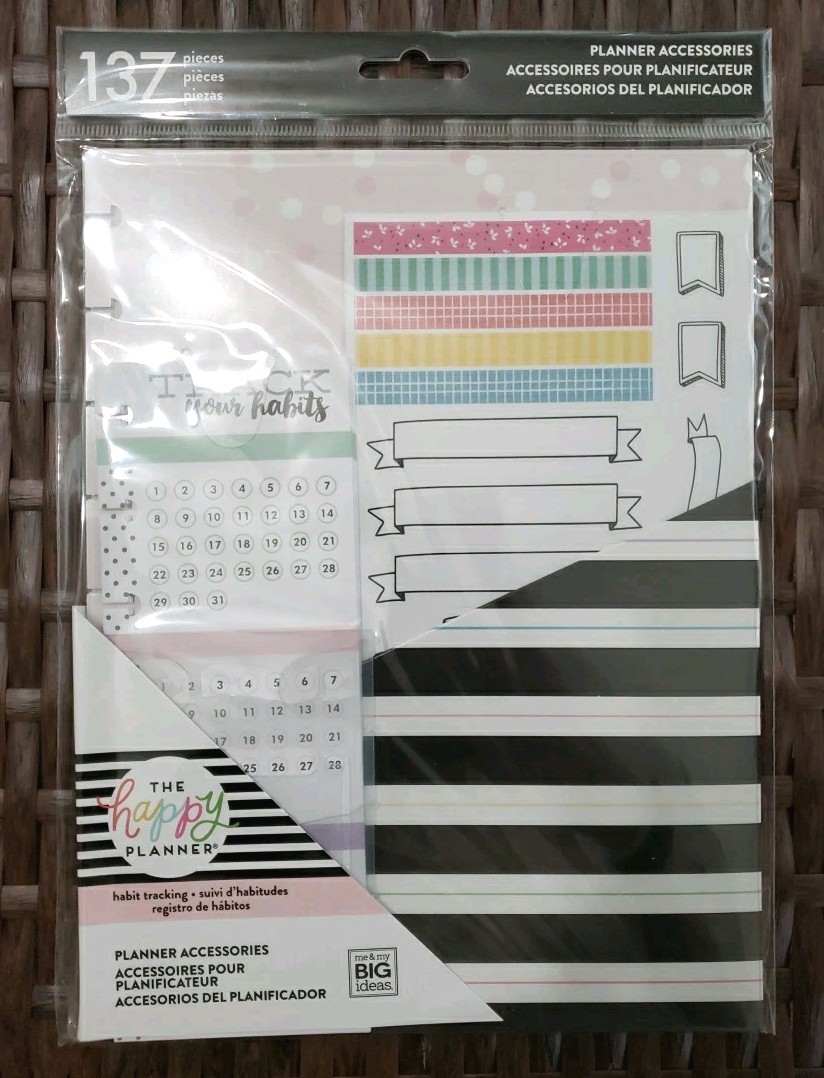 The Happy Planner Accessories Pack – Habit Tracking – 137 Pieces