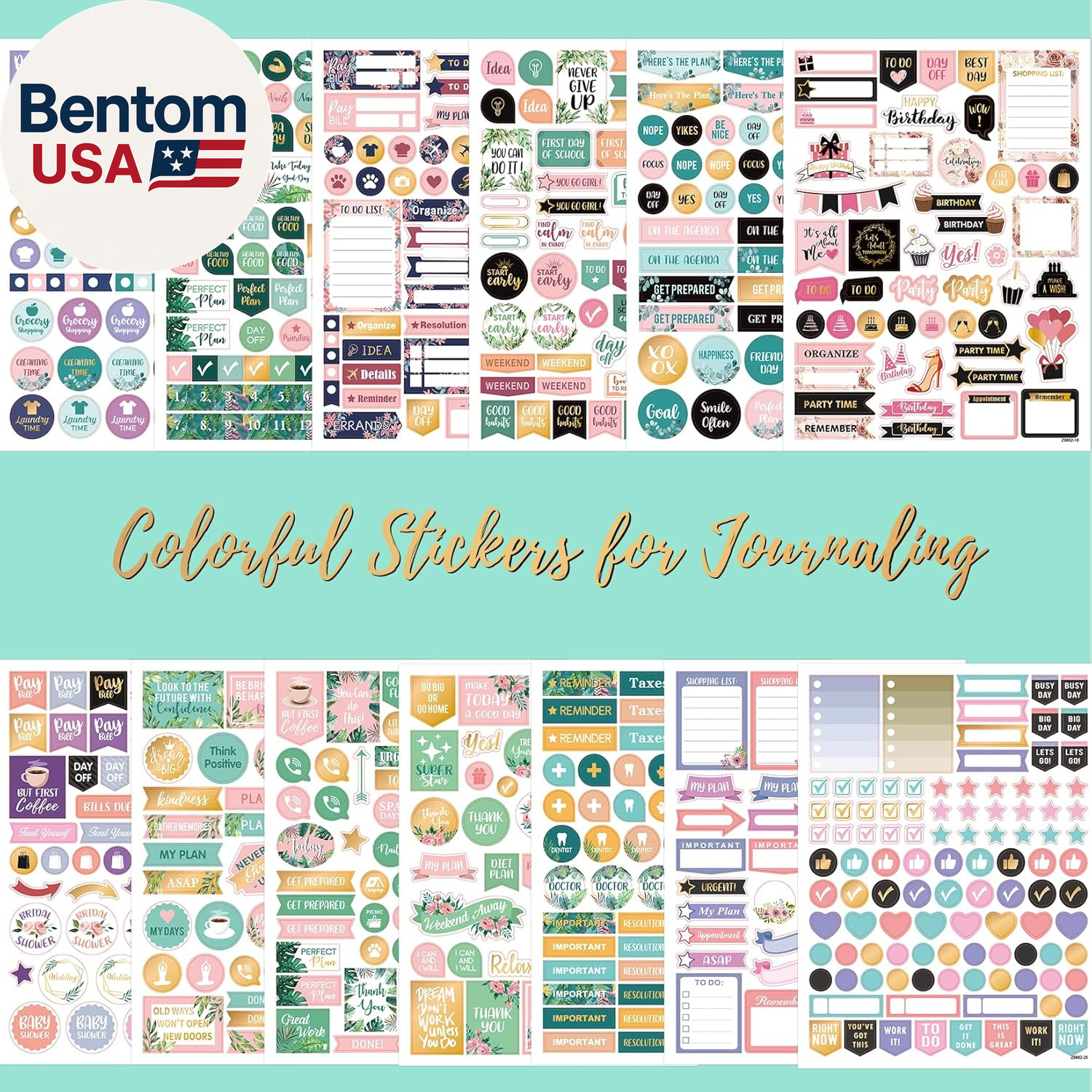 Planner Stickers – Monthly Planner Stickers and Accessories 25 Pages 1500+ Stunn