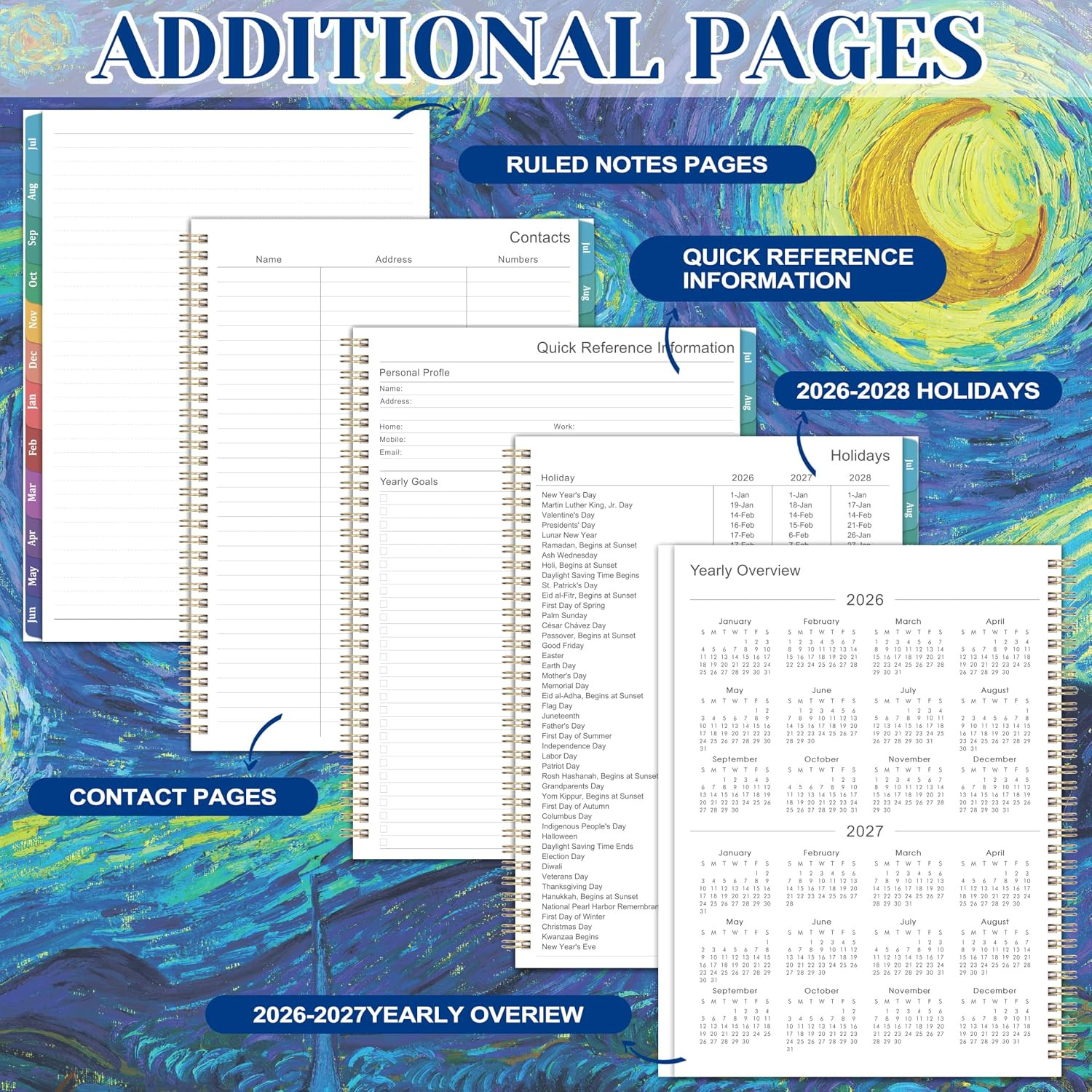 2026-2027 Planner – 9″ x 11″ Weekly and Monthly Academic Planner 2026-2027 from