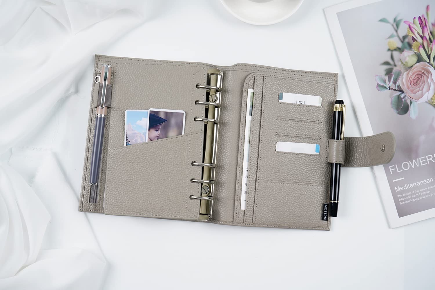 Moterm Personal Luxe Rings Planner – Genuine Leather Binder Organizer 30Mm Ring