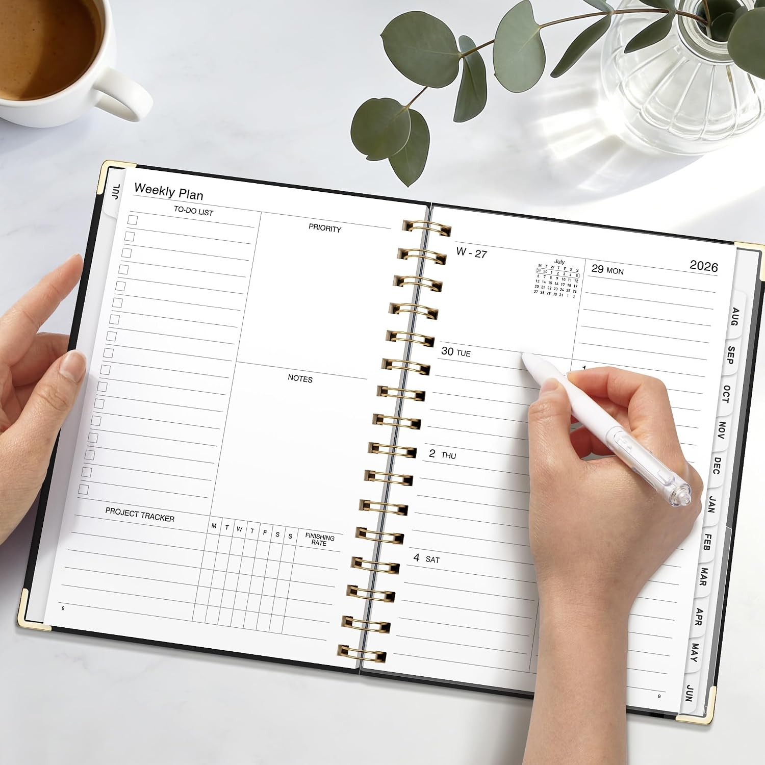 Academic Planner 2026-2027, Weekly and Monthly, A5 Size (5.7″ X 8.3″), July 2026