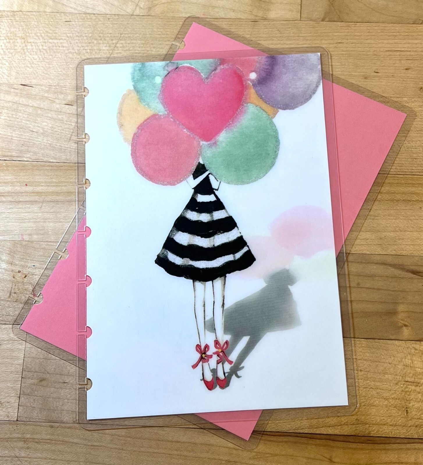 Stripe Skirt & Balloons Front/Back Cover Set for use w/ MINI Happy Planner-