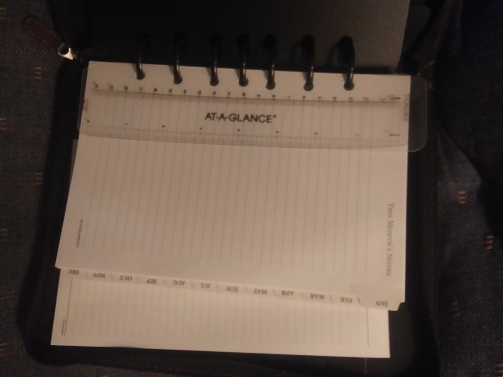 AT-A-GLANCE Undated Starter Set Planner Brown Zipper Binder #031-0140-04