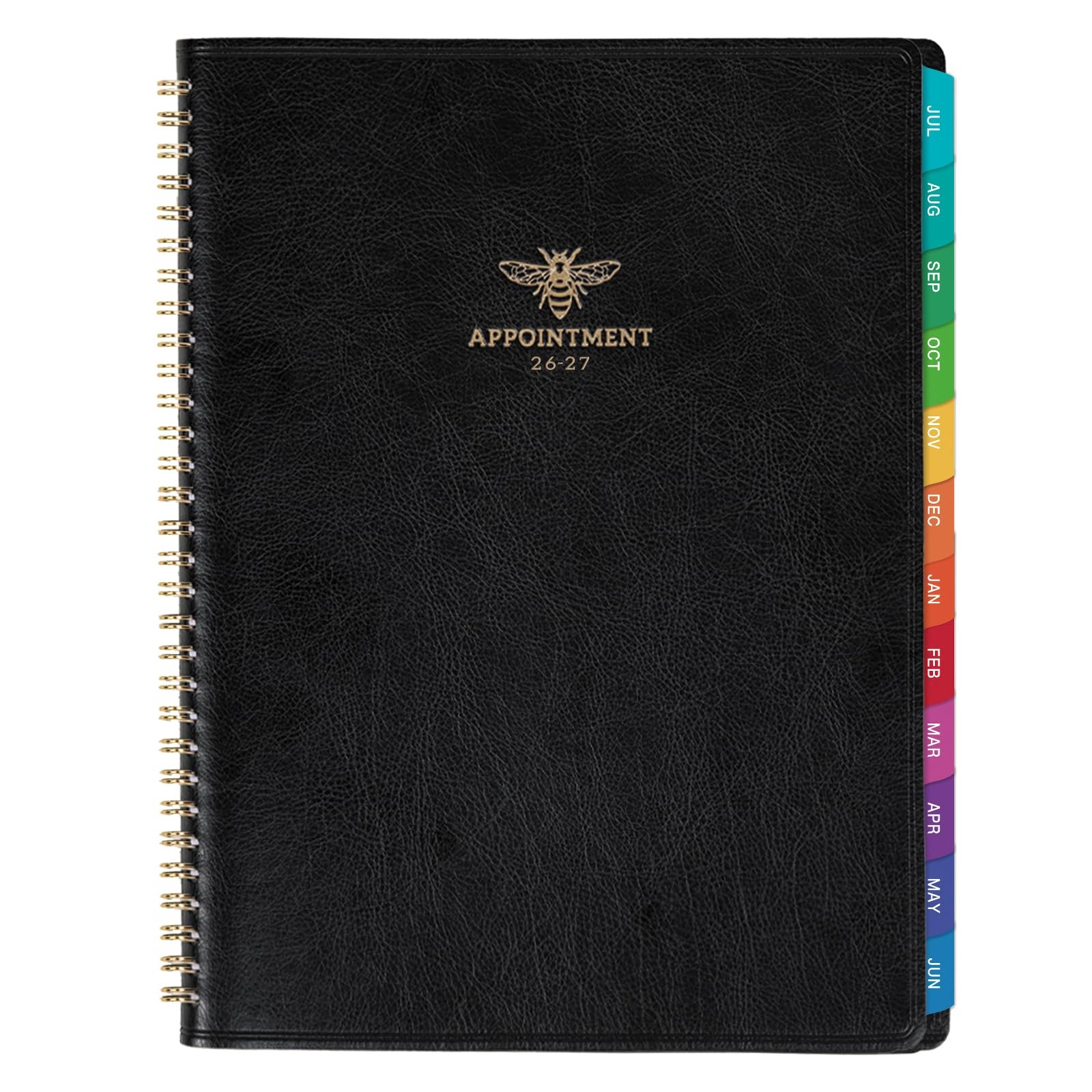 Appointment Book 2026-2027 – Planner Large, Black:9″ x 11″