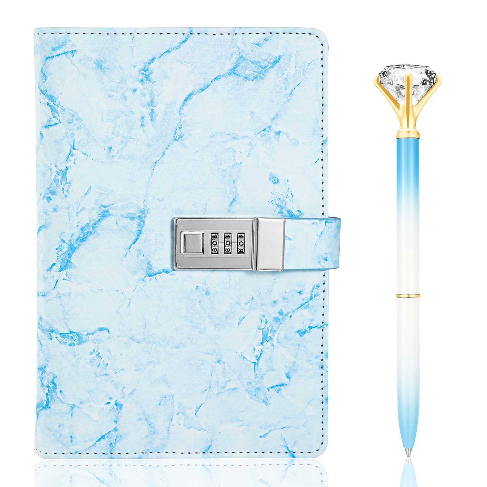 Locking Journal Diary with lock, Password Combination Notebook Journal Blue