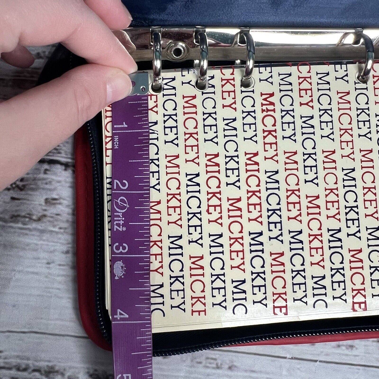 Vintage Mickey Mouse Zip Around Planner Disney Personal Size 90s Y2K