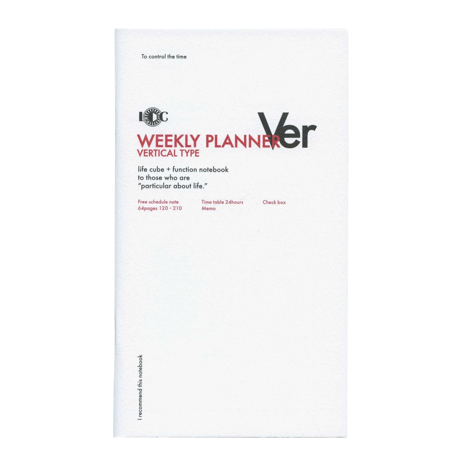 A5 Slim Function Notebook Weekly Planner Vertical Type L