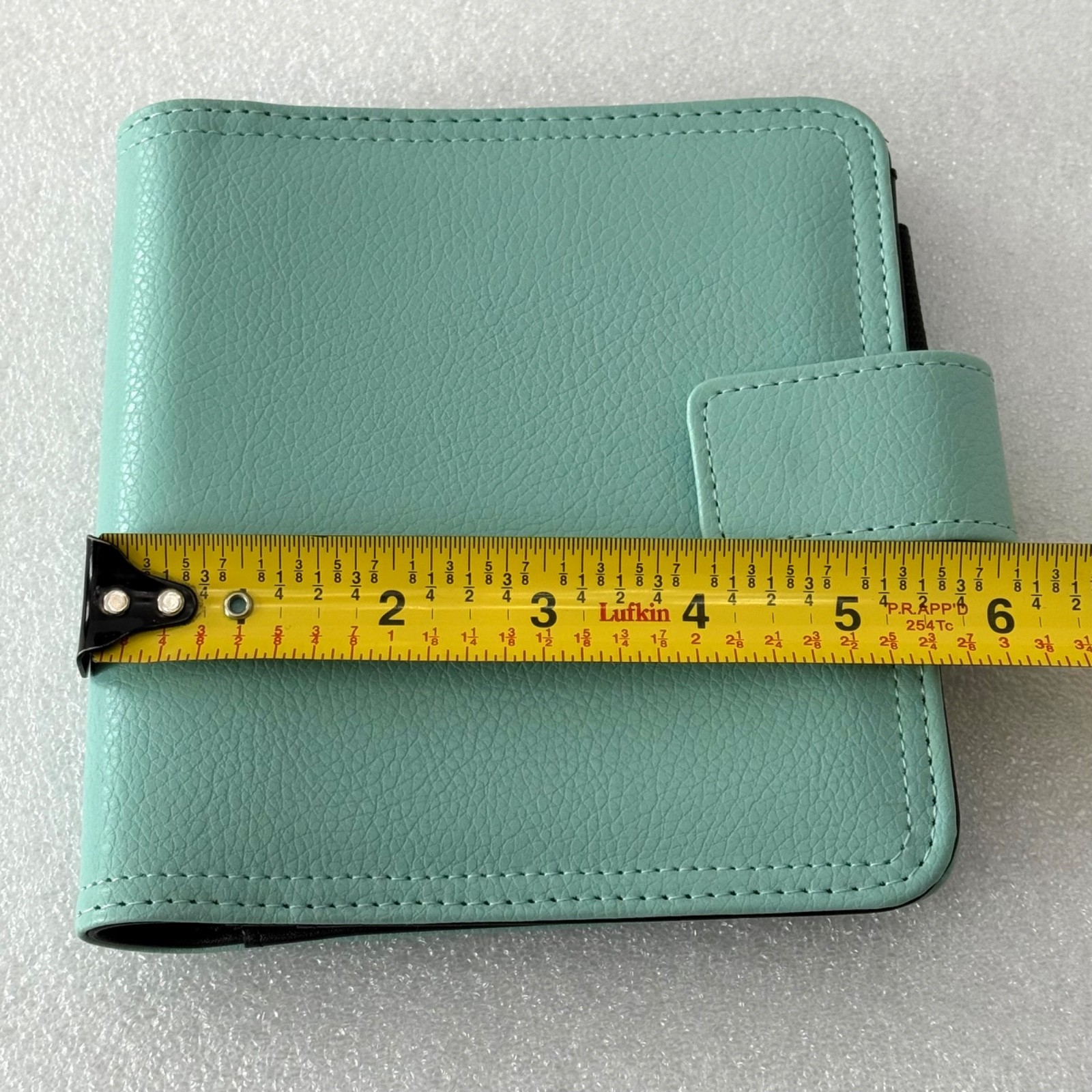 Franklin Covey Mint Green Planner Organizer Clutch 6 1/8” X 5.75” Faux Leather