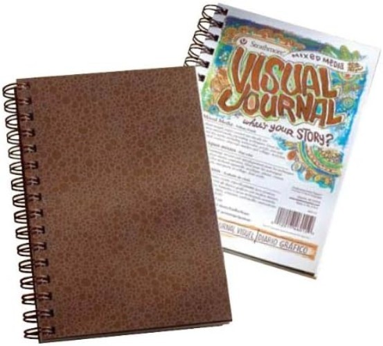 Compact 34-Page Visual Journal, Perfect for Scrapbooking and Mixed Media Art