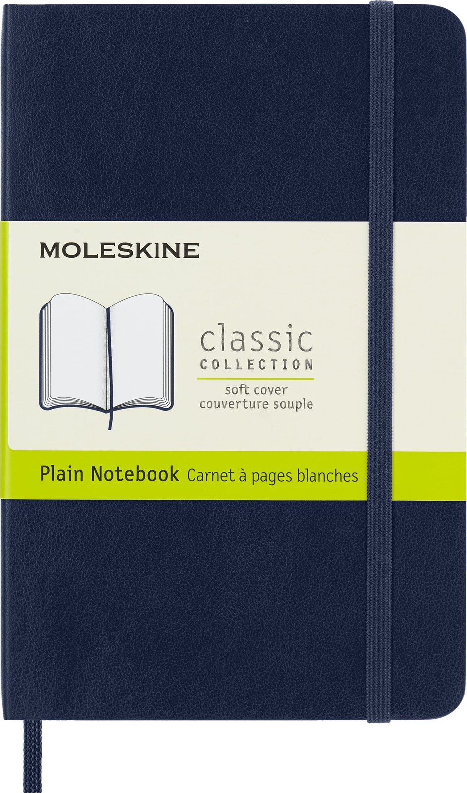 Moleskine Classic Plain Paper Notebook, Soft Cover and Elastic Closure Journal,