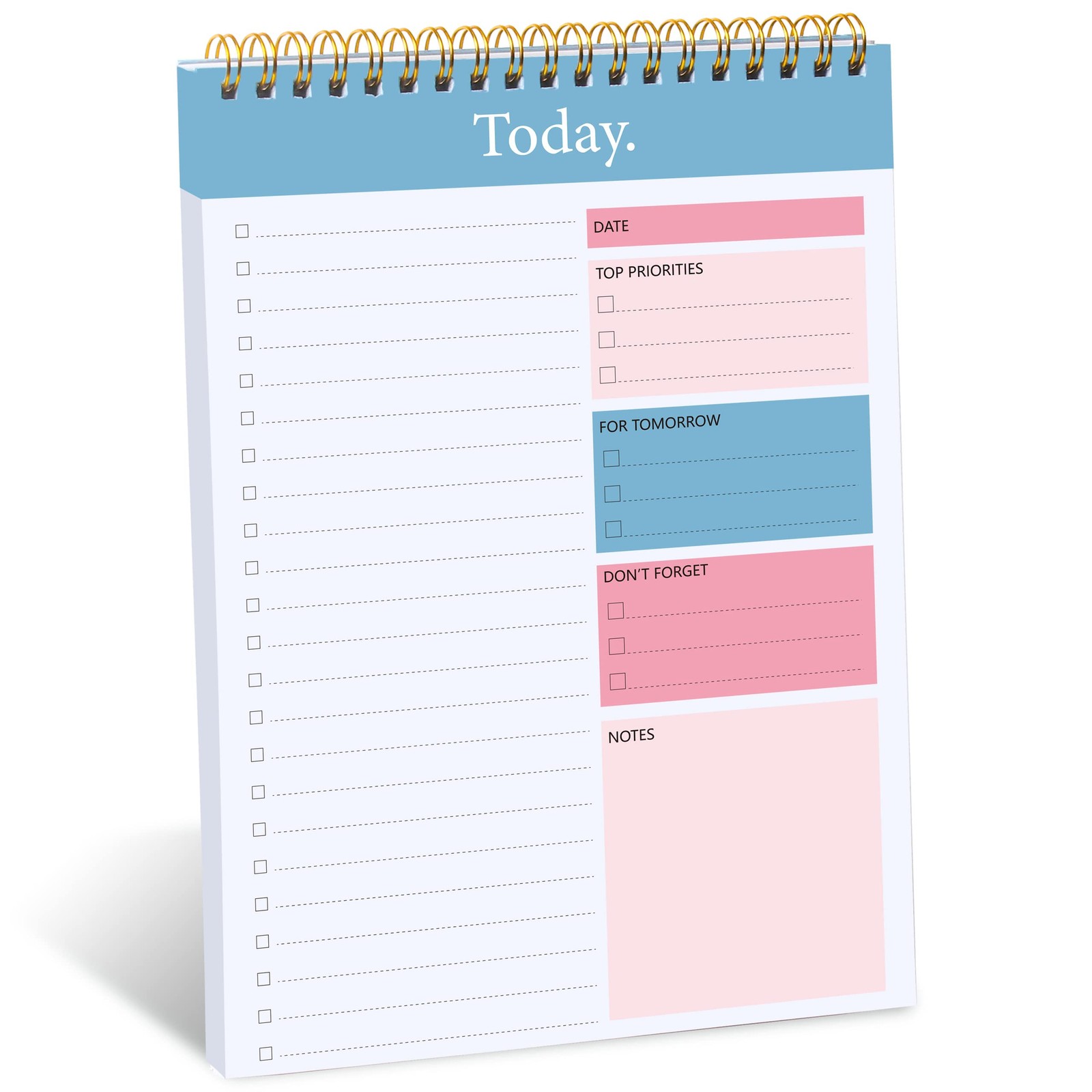 To Do List Notepad, 52 Sheets Undated, Productivity Planner, Blue