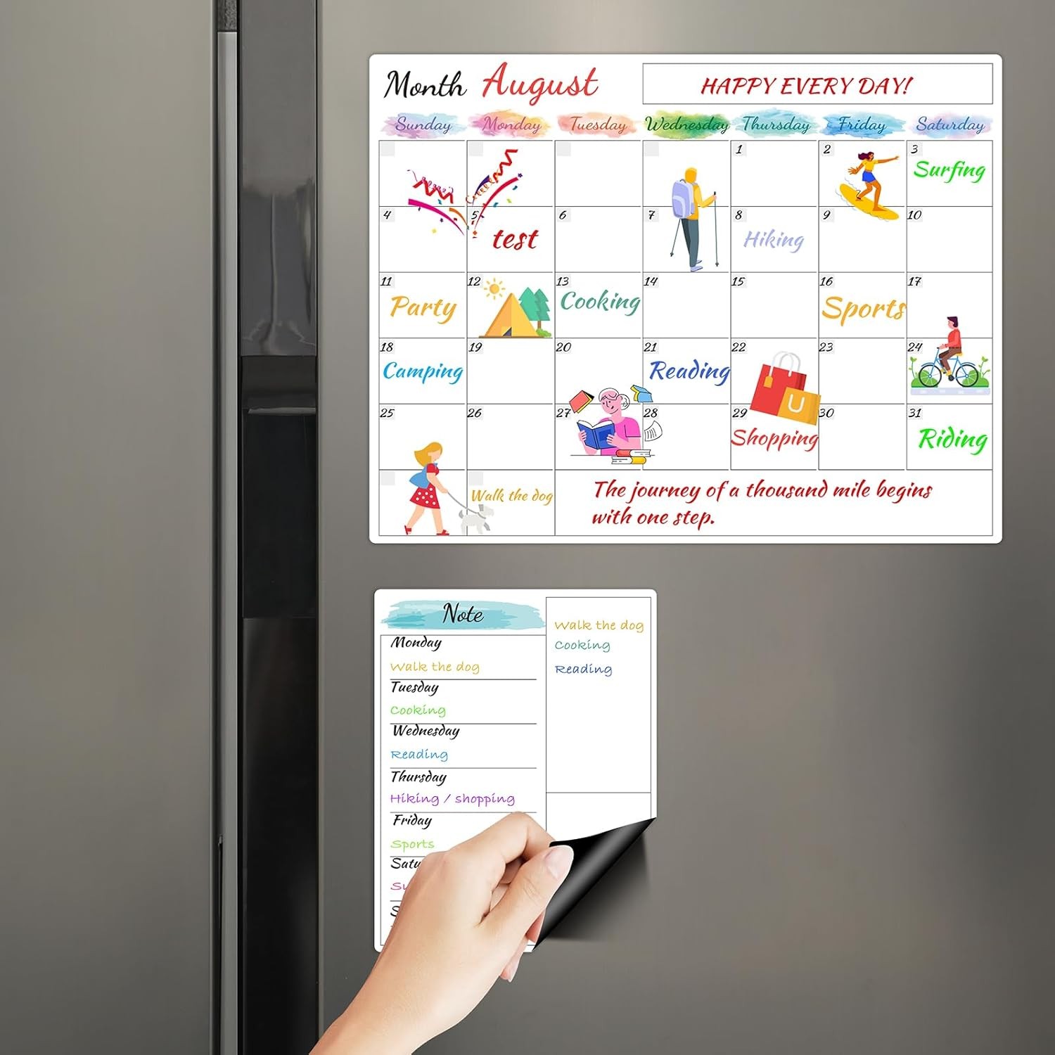 Dry Erase Magnetic Monthly Calendar Whiteboard With Weekly Planner For Fridge