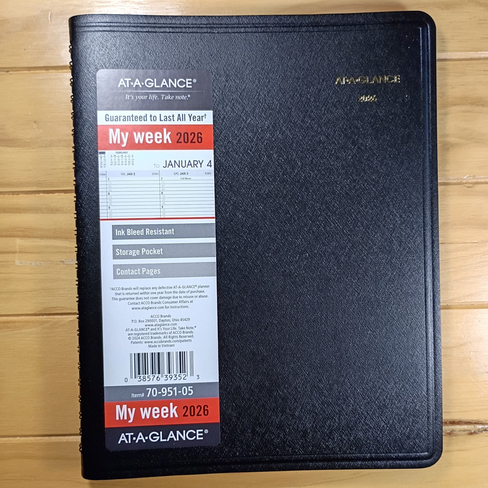 2026 AT-A-GLANCE My Week Item #70-951-05 New.