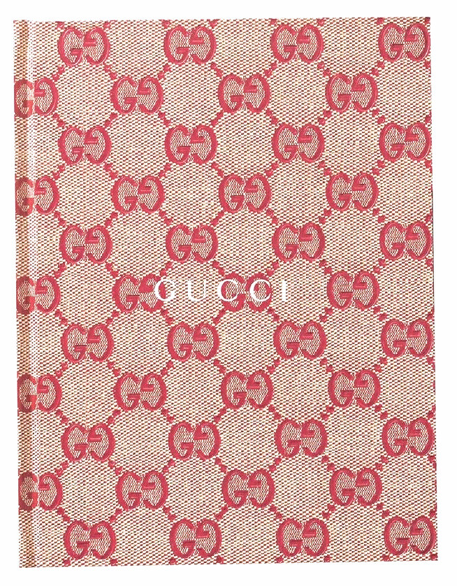 Gucci ‘My Scrapbook’ GG Monogram Hardcover Notebook Red Size 7.3 x 5.6″ NEW