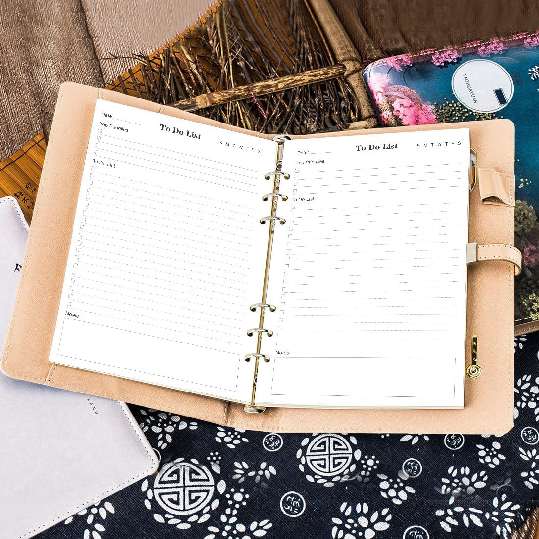 (3 Pack) to Do List Inserts for A5 Binder – 6 Hole Punched Daily Planner Refills