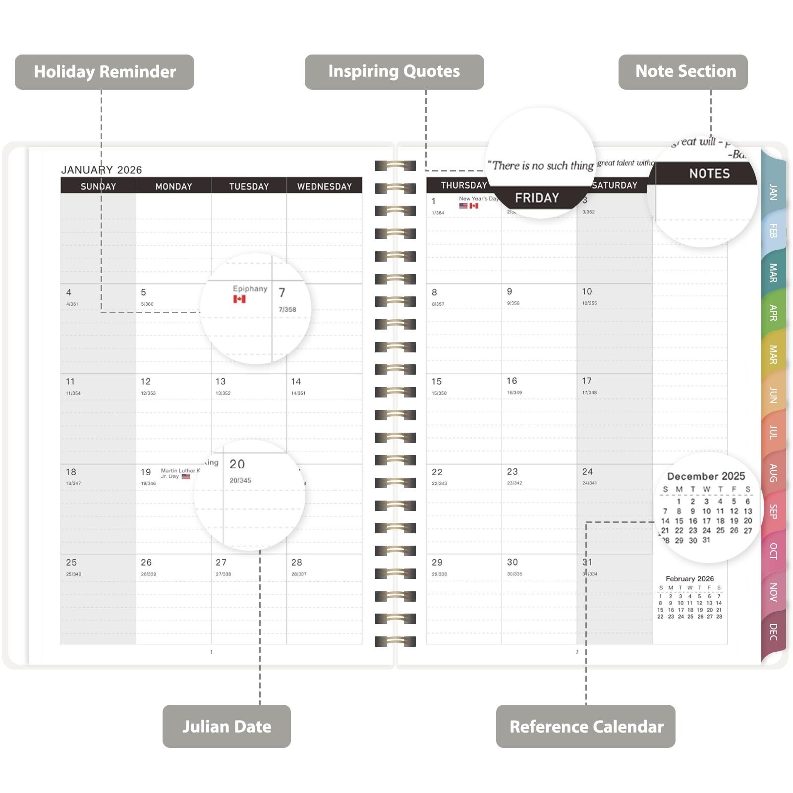 2026 Planner, 8.5″ x 11″ Weekly and Monthly Large Calendar Planner, Letter Si…