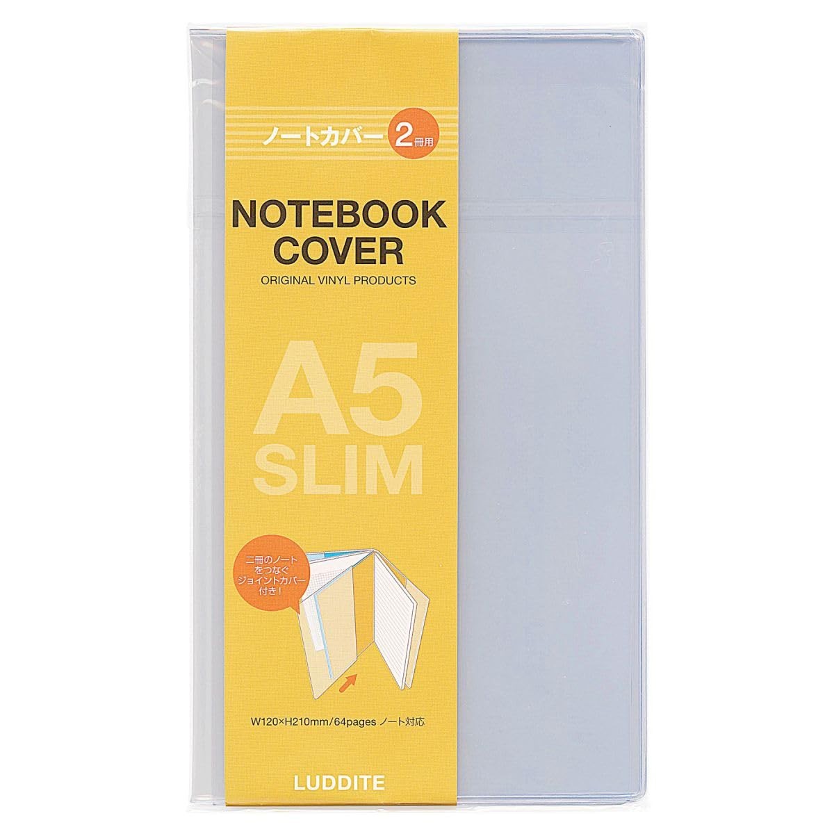 A5 Slim Vinyl Notebook Cover, Holds 2 Notebooks, Function Notebook, Luddite LDPP