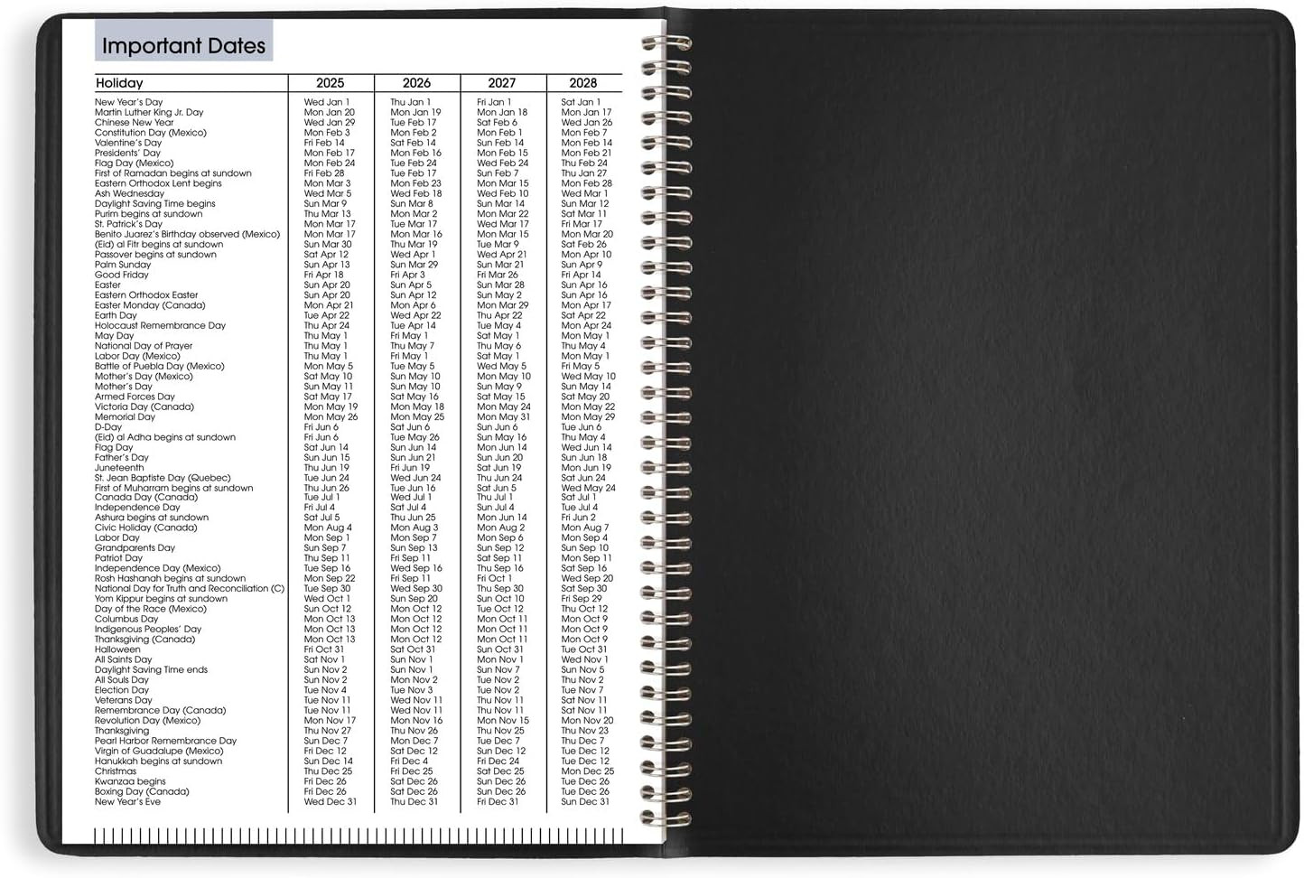 2025 Appointment Book Planner, Weekly, 8″ X 11″, Large, Quarter-Hourly, Dayminde