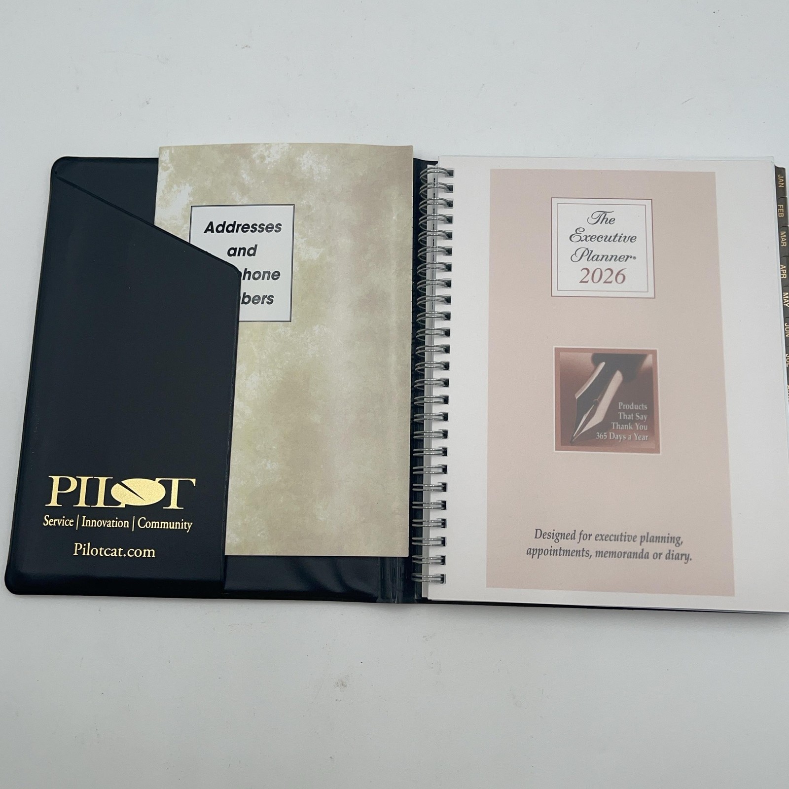Pilot The Executive Planner 2026 Brown Faux Leather Large Padfolio Office
