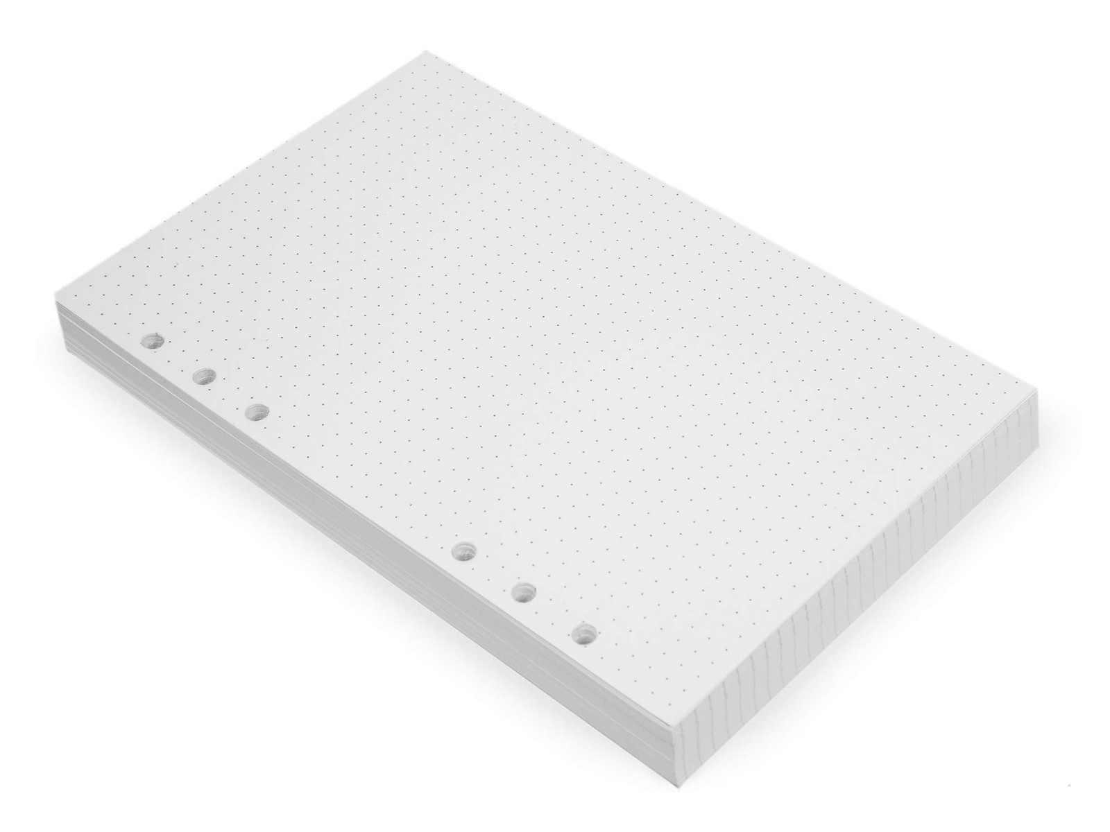 Refill Paper, 6 Hole A5 Planner Inserts, Dotted Grid, Cream, 100 Sheets