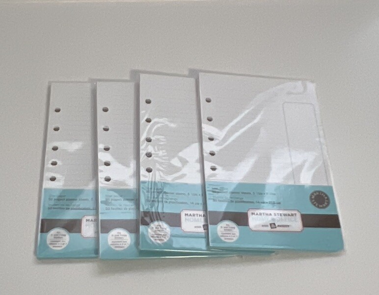 2 Martha Stewart Avery Filler Paper Project Planner Sheets 5.5 X 8.5 400 Sheets