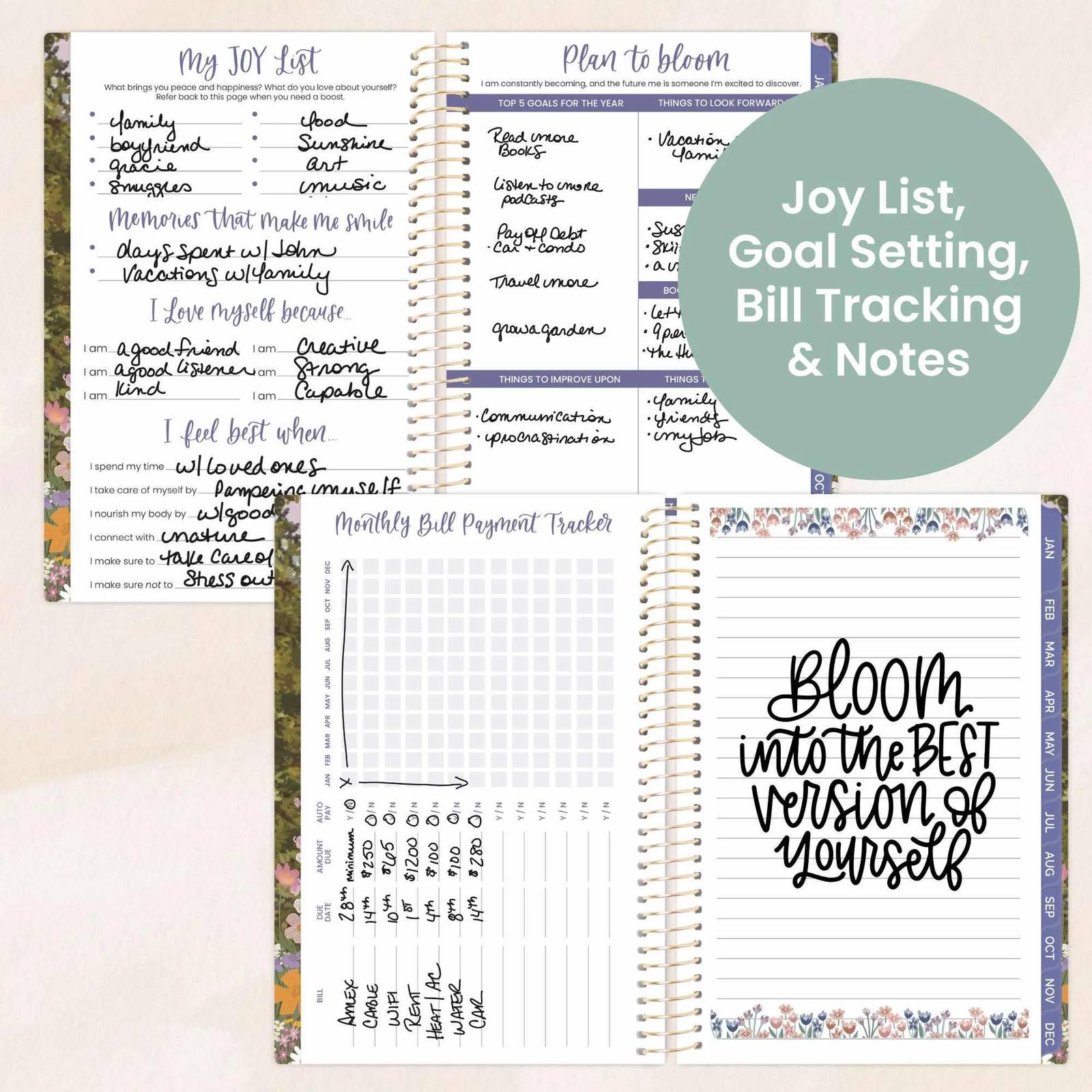 2026 Soft Cover Planner, 4″ x 6″, Wildflower Mountainside