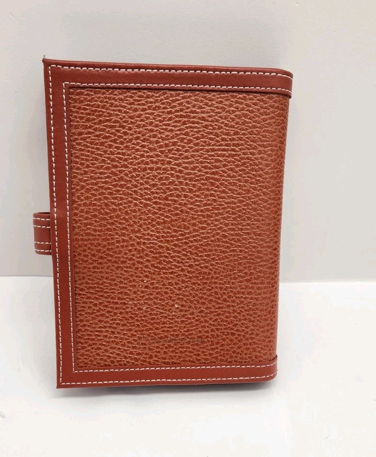 Clutch FRANKLIN COVEY Orange LEATHER Photo Album *Matches Planner/Binder*Purple