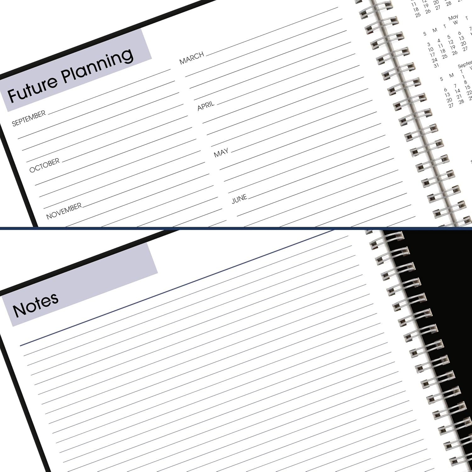 2026-2027 Academic Planner, Monthly, 8″ x 12″, 14-Month, Black