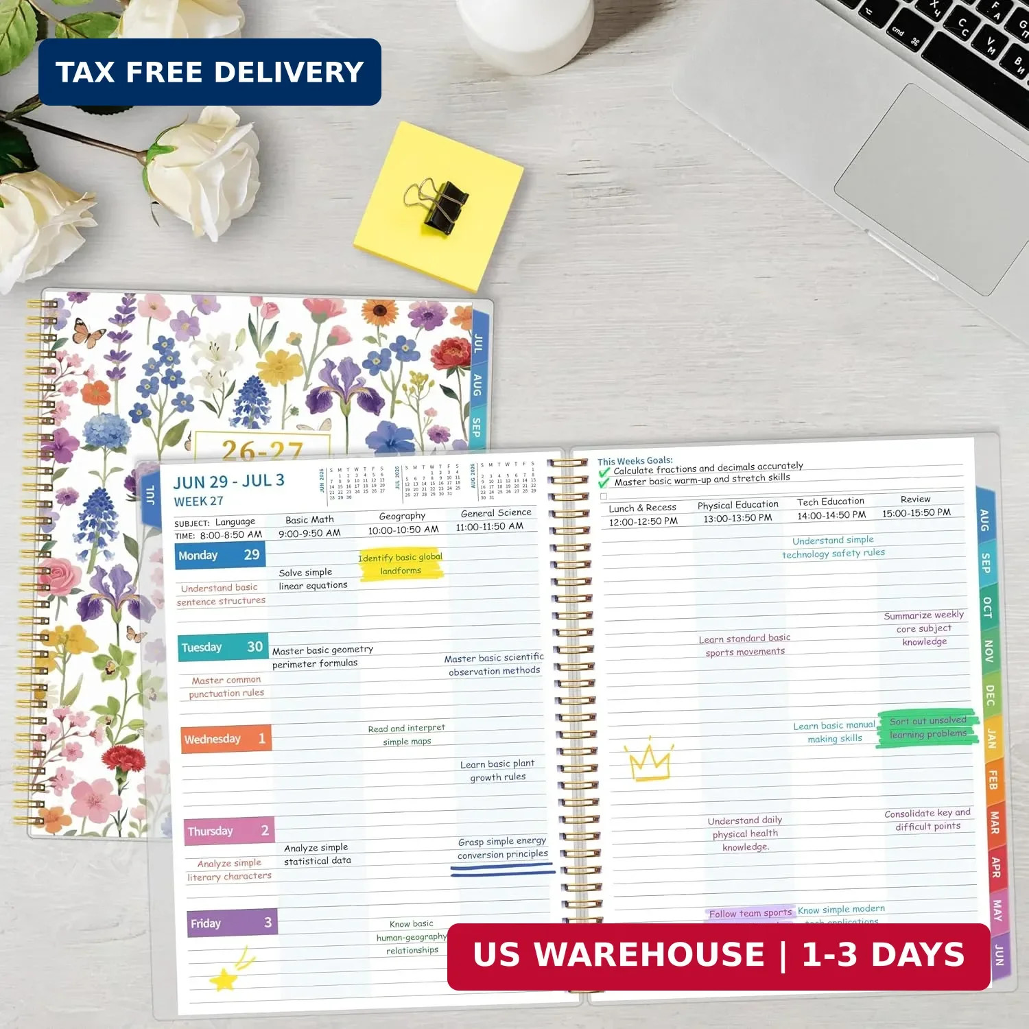 Teacher Planner 2026-2027, Teacher Planner for Academic Year, July 2026 – June 2