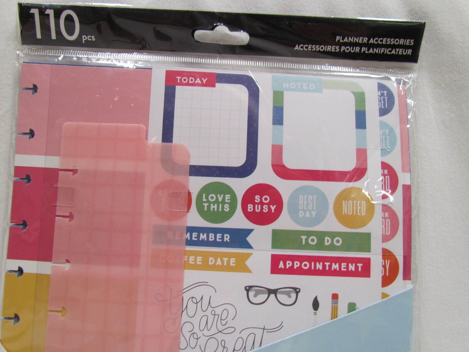 The BIG Happy Planner Planner Accessories – EDUCATIONAL ROCKSTAR – 110 pcs