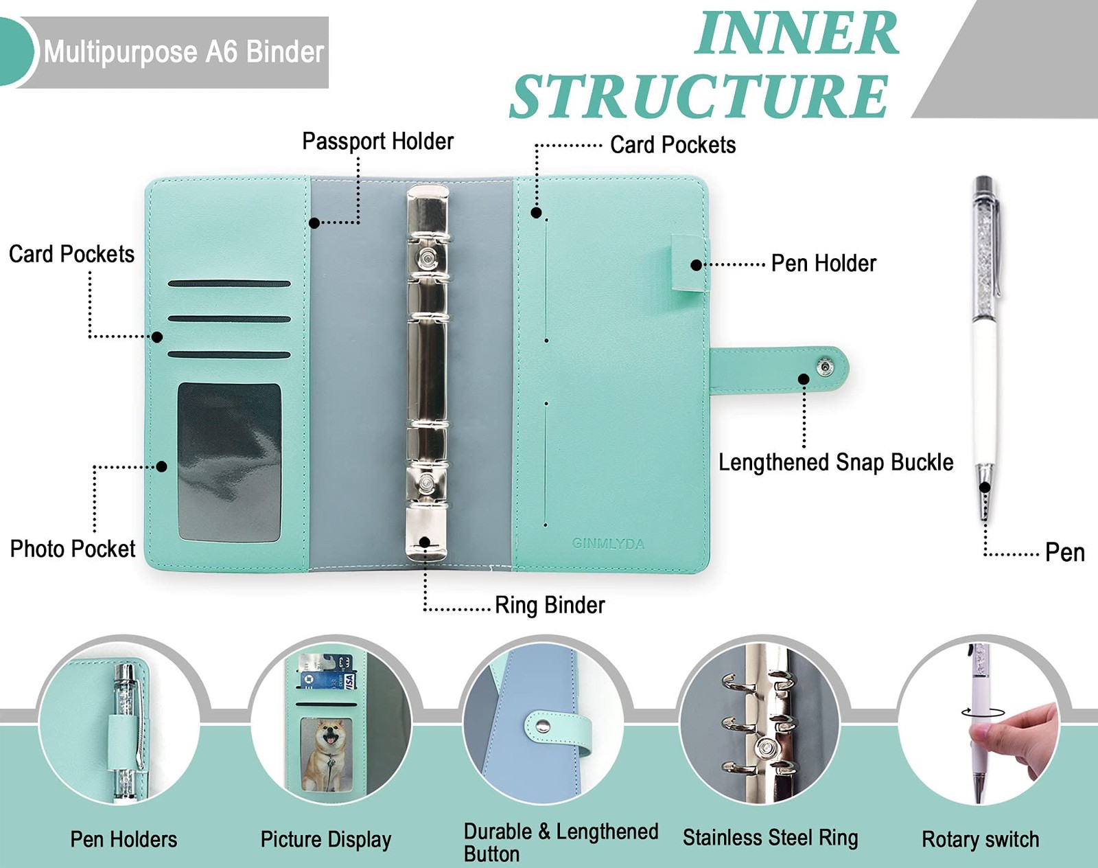 Budget Binder With Zipper Envelopes, Cash Envelopes for Budgeting Money Savin…