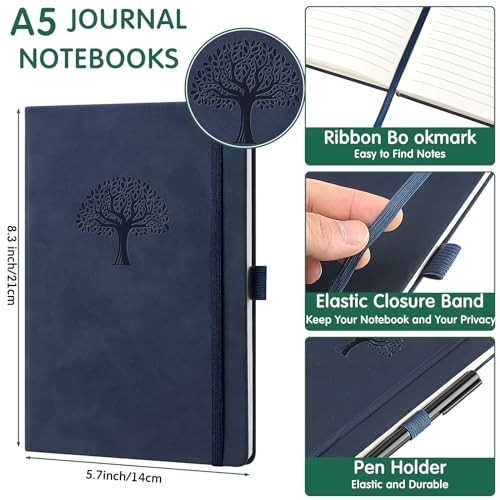 24 Pack Leather Journals A5 5.7″ x 8.3″ Bulk Notebooks for Writing & Travel – Mu
