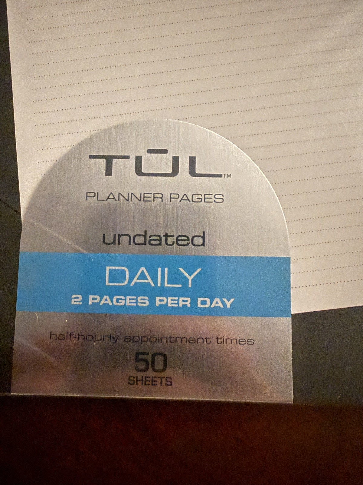 TUL Discbound Undated Daily Planner Refill Pages, Undated, 50 Sheets Letter Size