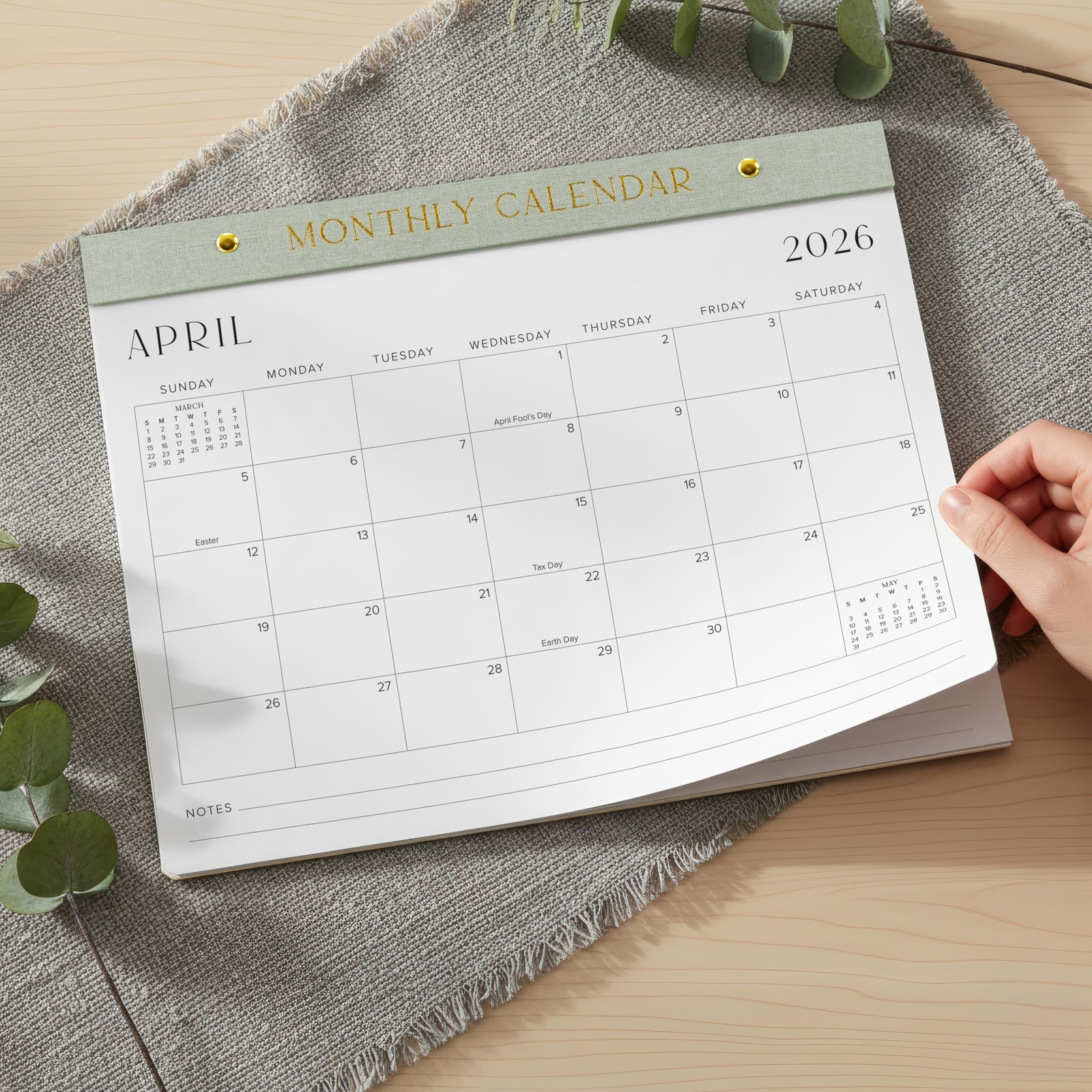 Aesthetic 2026-2027 Desk Calendar – Runs From January 2026 Until July 2027 – …